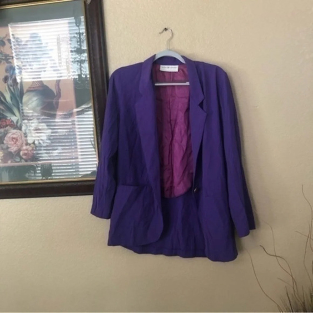 MAGGIE Lawrence Purple Blazer Size Medium